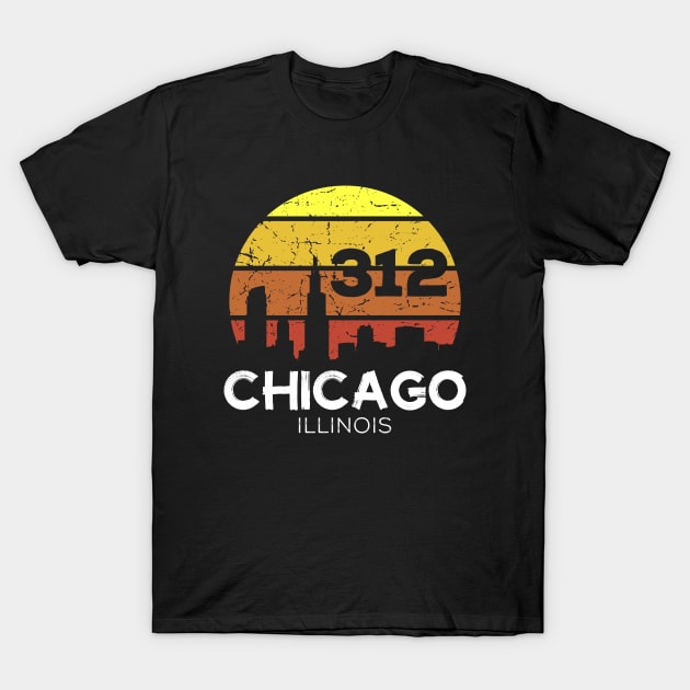 Chicago Illinois 312 Area Code T-Shirt by Design_Lawrence